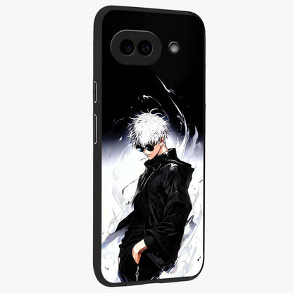 Limitless Shadow King Glass Case upright view showcasing bold shadow warrior artwork with epic fantasy theme.