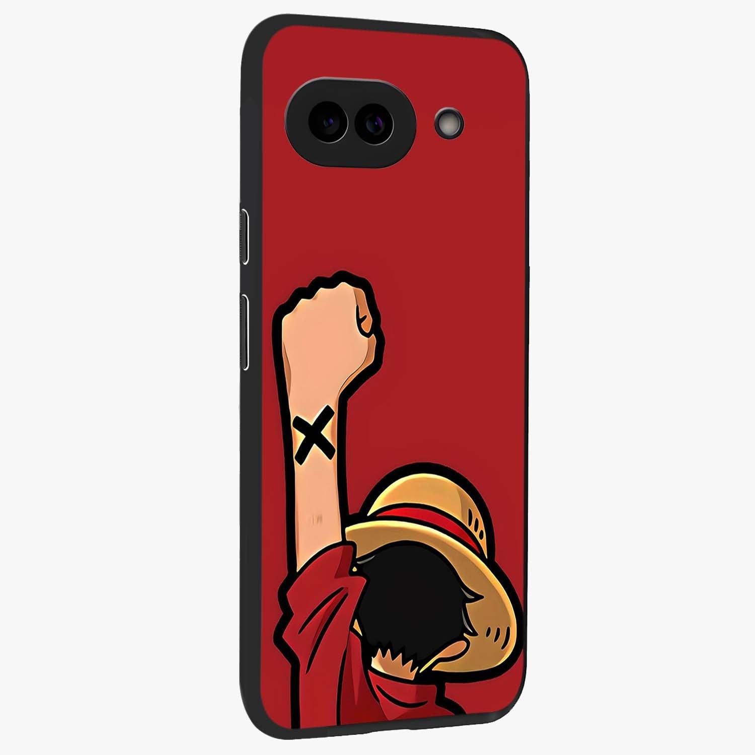 Luffy X Spirit Glass Case upright view showcasing striking anime artwork with adventurous character theme.