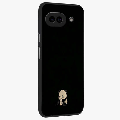 Midnight Panda Love Glass Case upright view showcasing charming panda artwork with playful romantic theme.