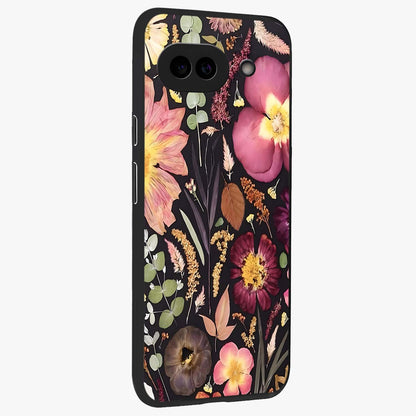 Petal Dream Tapestry Glass Case upright view showcasing detailed floral tapestry artwork with artistic nature theme.