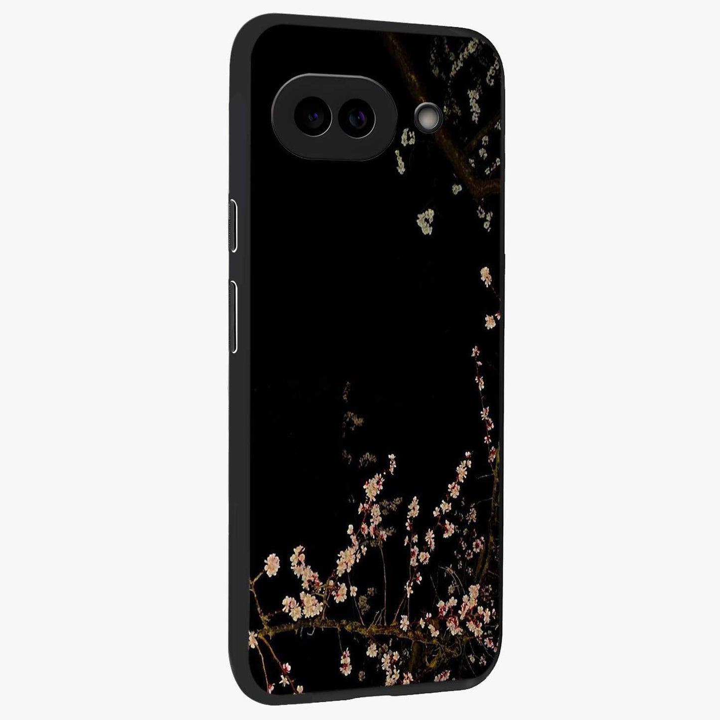 Petal Moon Light With Custom Name Glass Case upright view showcasing elegant floral moon artwork with personalized aesthetic.