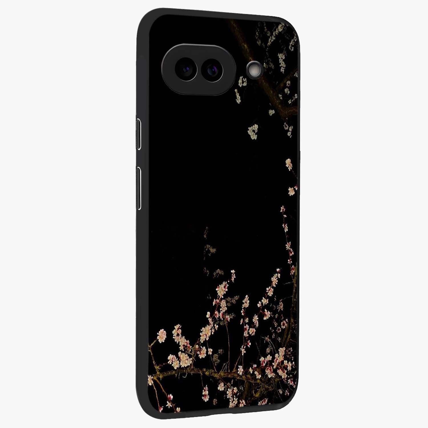 Petal Moon Light With Custom Name Glass Case upright view showcasing elegant floral moon artwork with personalized aesthetic.