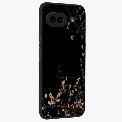 Petal Moon Light With Custom Name Glass Case upright view showcasing elegant floral moon artwork with personalized aesthetic.