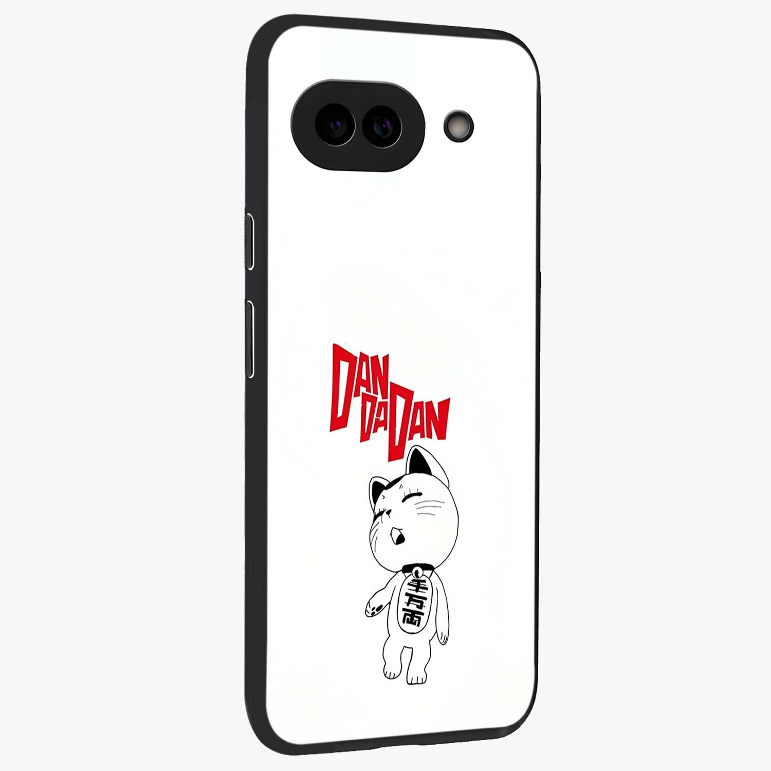 Playful Spirit Charm Glass Case upright view showcasing vibrant charm artwork with fun artistic theme.