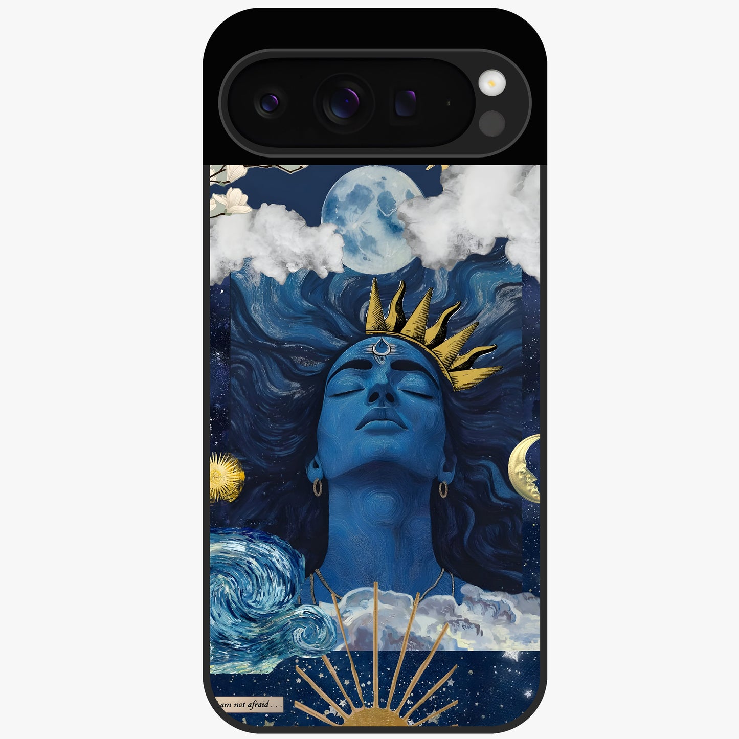 Aesthetic Lord Shiva Glass Case showing flat back view with divine Shiva artwork and glossy glass finish.