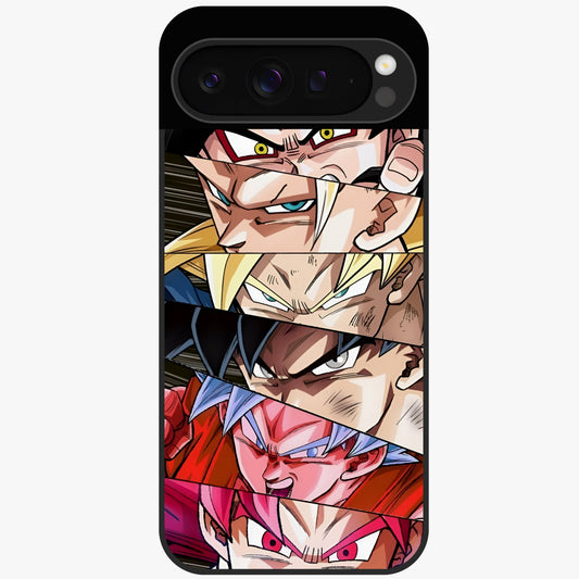Anime Character Glass Case showing flat back view with vibrant anime artwork and glossy glass finish.