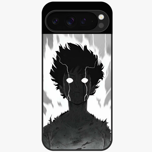 Awakened Inner Rage Glass Case showing flat back view with intense artistic artwork and glossy glass finish.