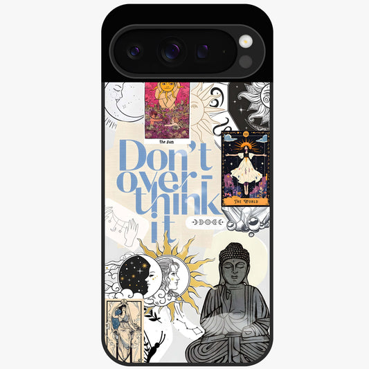 Ethereal Thoughts Glass Case showing flat back view with dreamy artistic artwork and glossy glass finish.