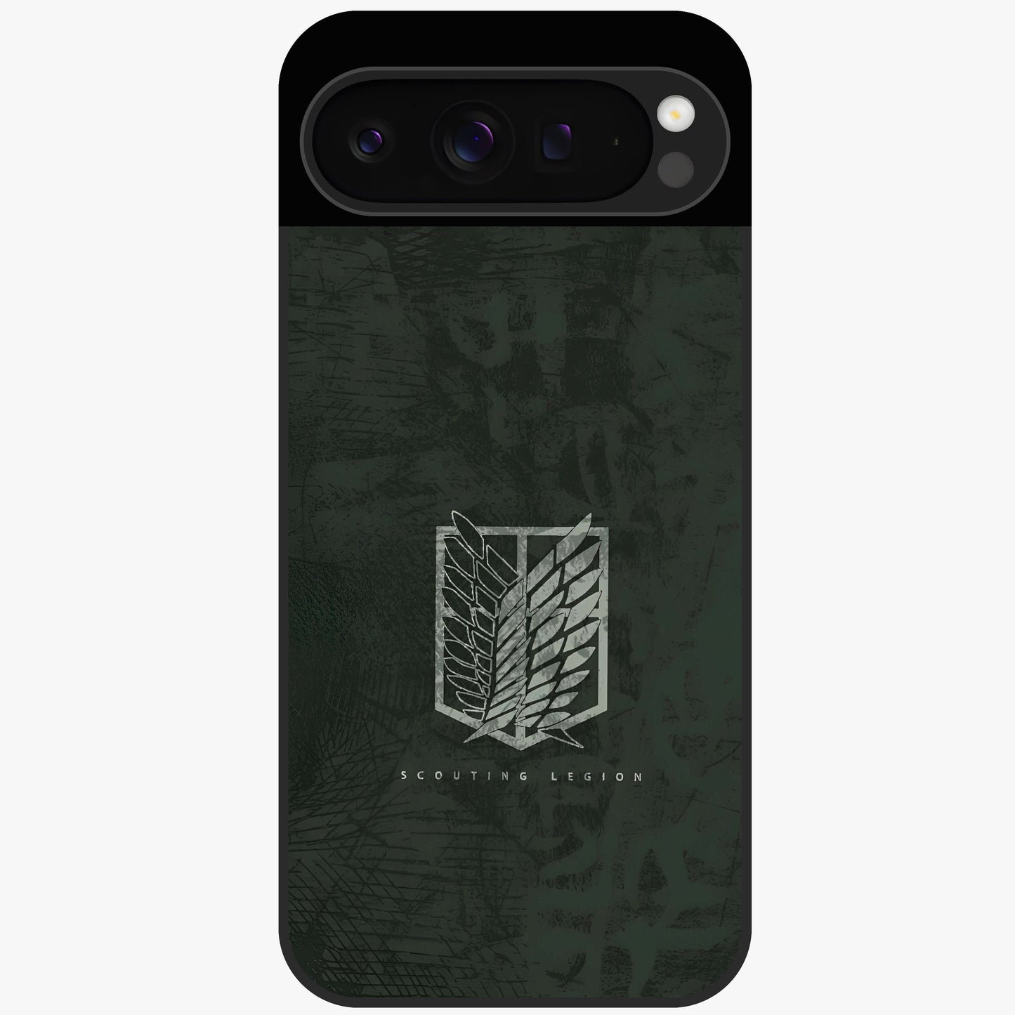 Wings Of Freedom Glass Case showing flat back view with symbolic wings artwork and glossy glass finish.