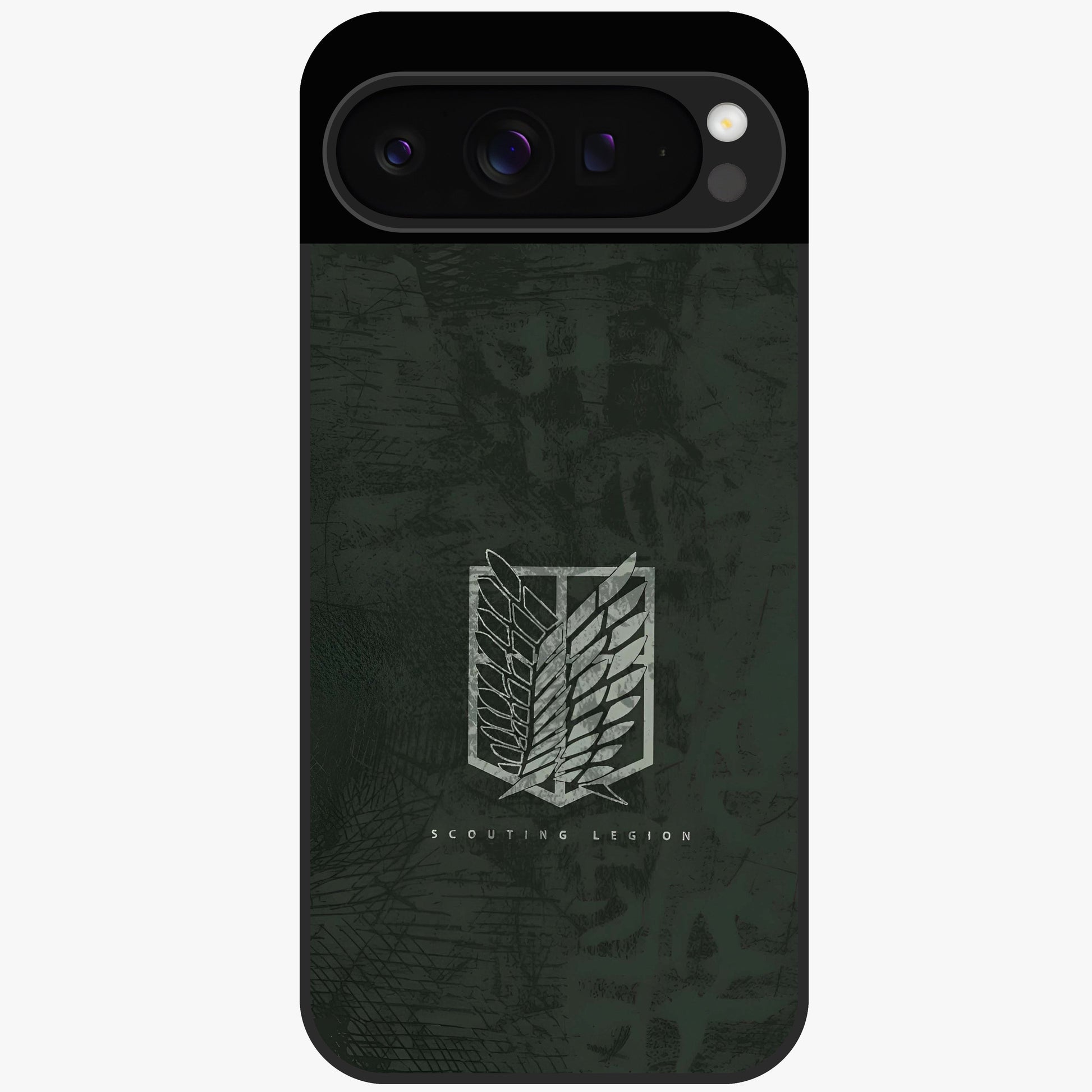 Wings Of Freedom Glass Case showing flat back view with symbolic wings artwork and glossy glass finish.