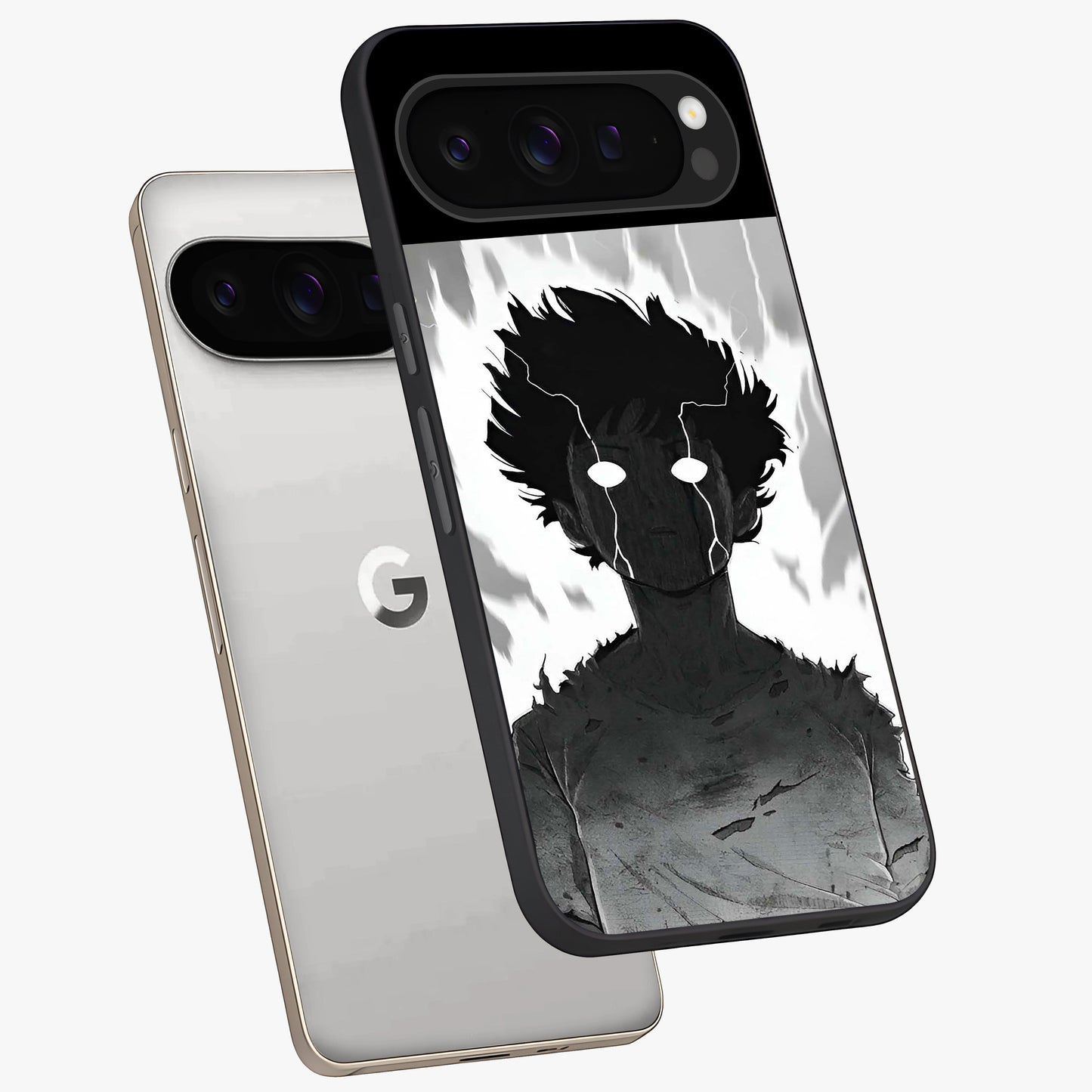 Awakened Inner Rage Glass Case displayed in angled mockup highlighting powerful graphic design and bold artistic theme.