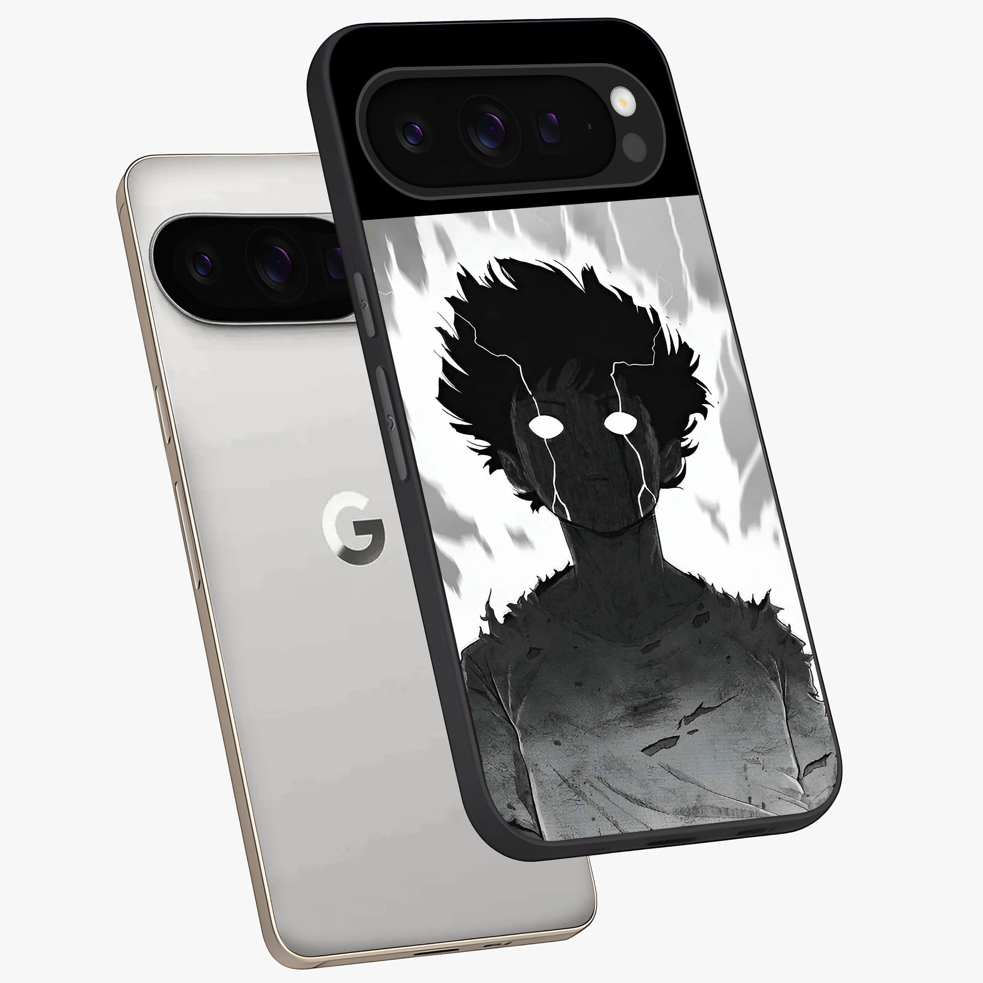 Awakened Inner Rage Glass Case displayed in angled mockup highlighting powerful graphic design and bold artistic theme.