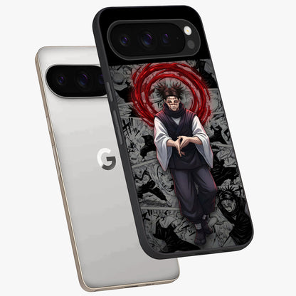 Cursed Ritual Ascension Glass Case displayed in angled mockup highlighting mystical ritual illustration with supernatural aesthetic.