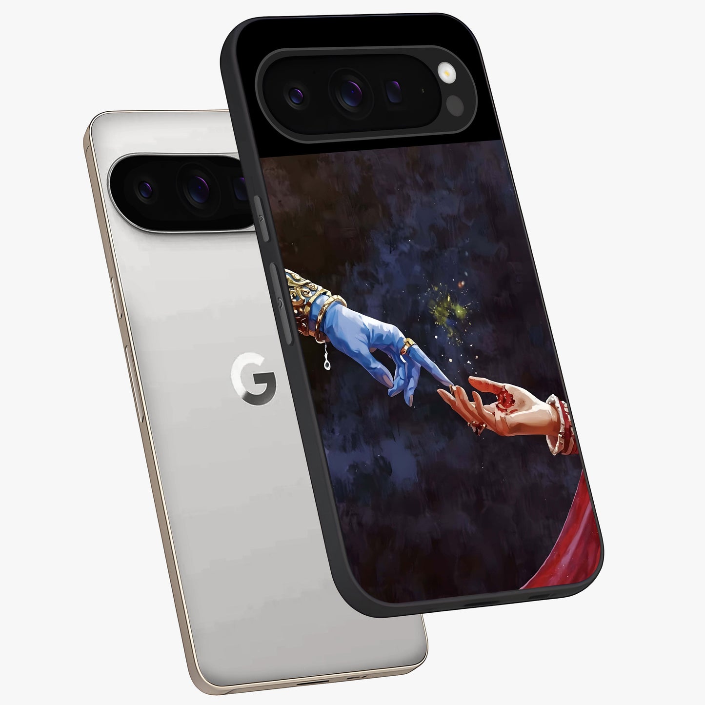 Divine Touch Eternal Glass Case displayed in angled mockup highlighting elegant divine inspired design with calm aesthetic style.