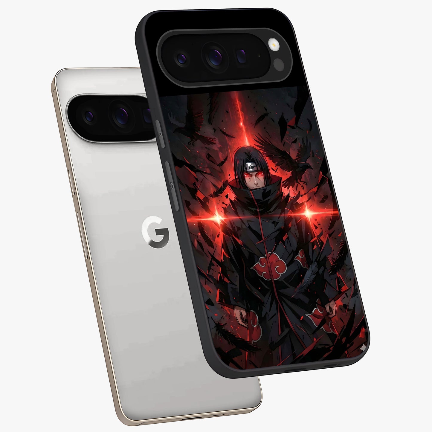 Focused Blade Discipline Glass Case displayed in angled mockup highlighting clean minimal text artwork with modern aesthetic style.