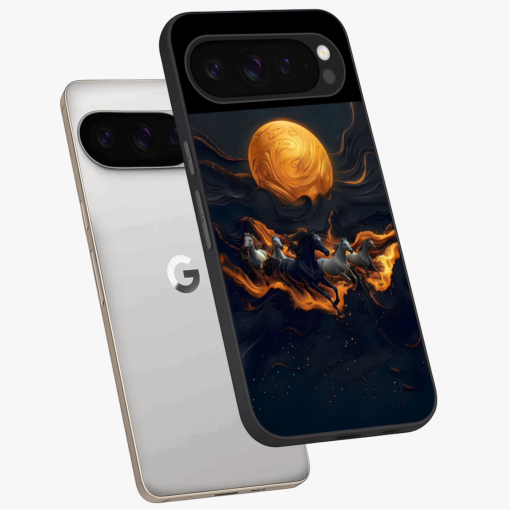 Golden Royal Heritage Glass Case displayed in angled mockup highlighting luxurious heritage design with golden aesthetic style.