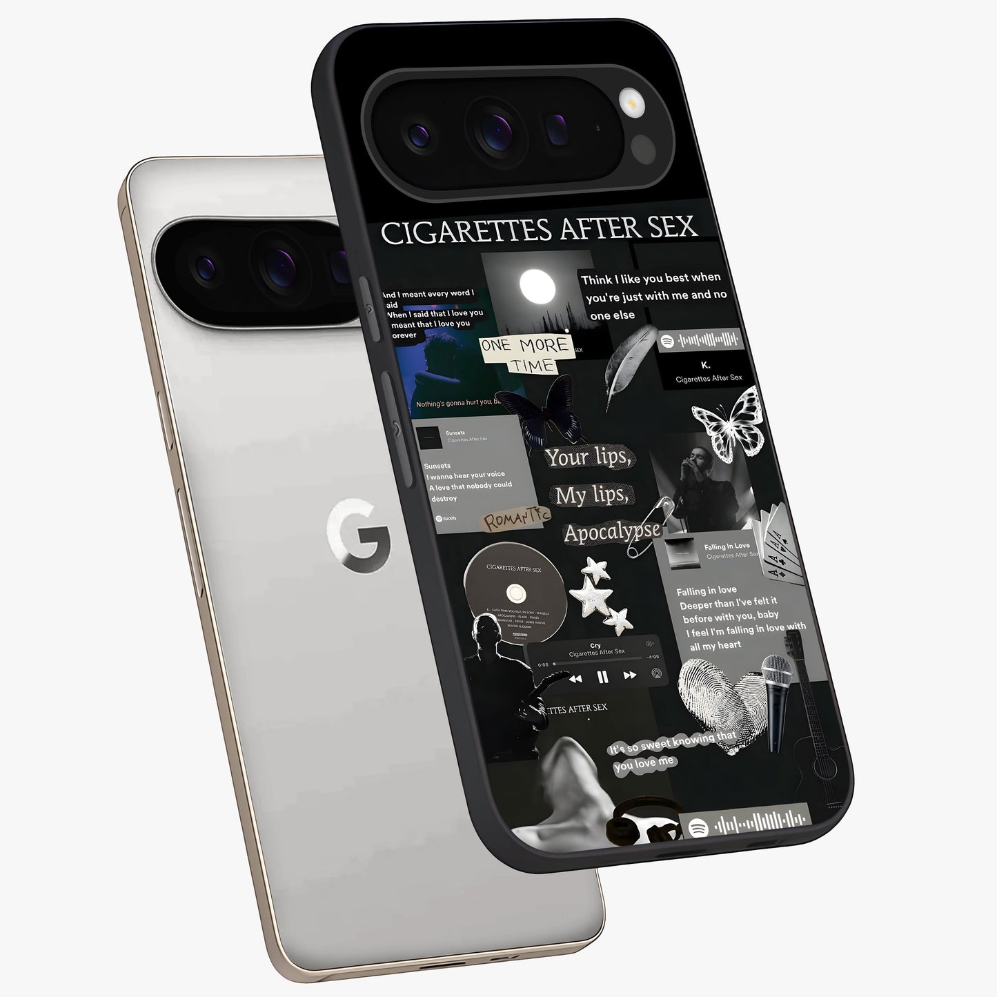 Midnight Love Echo Glass Case displayed in angled mockup highlighting elegant love inspired design with deep aesthetic style.
