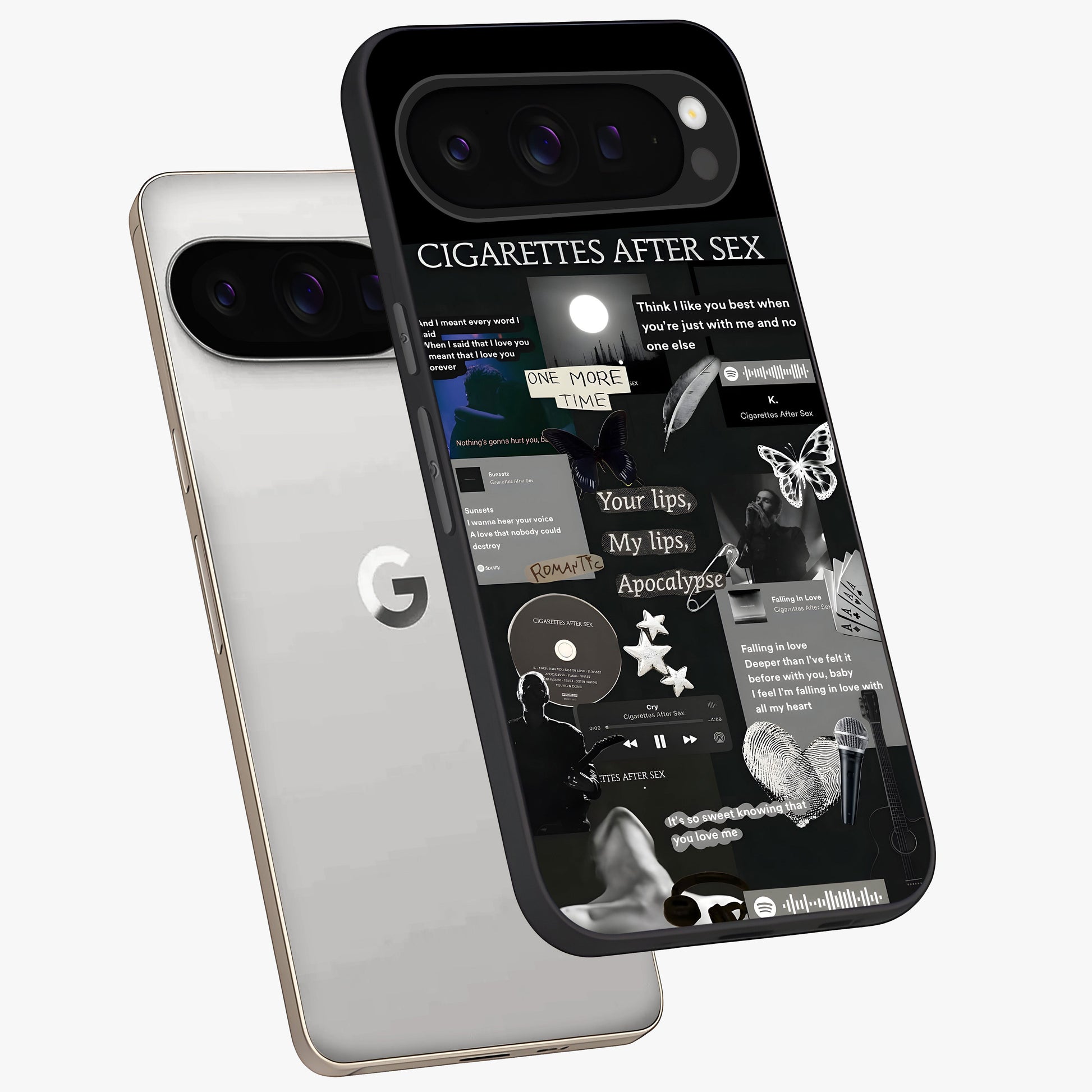 Midnight Love Echo Glass Case displayed in angled mockup highlighting elegant love inspired design with deep aesthetic style.