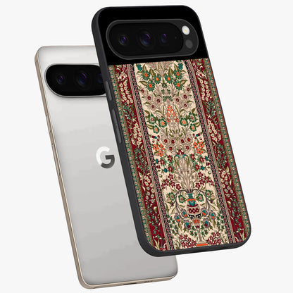 Persian Inspired Glass Case displayed in angled mockup highlighting intricate traditional design with elegant cultural aesthetic.