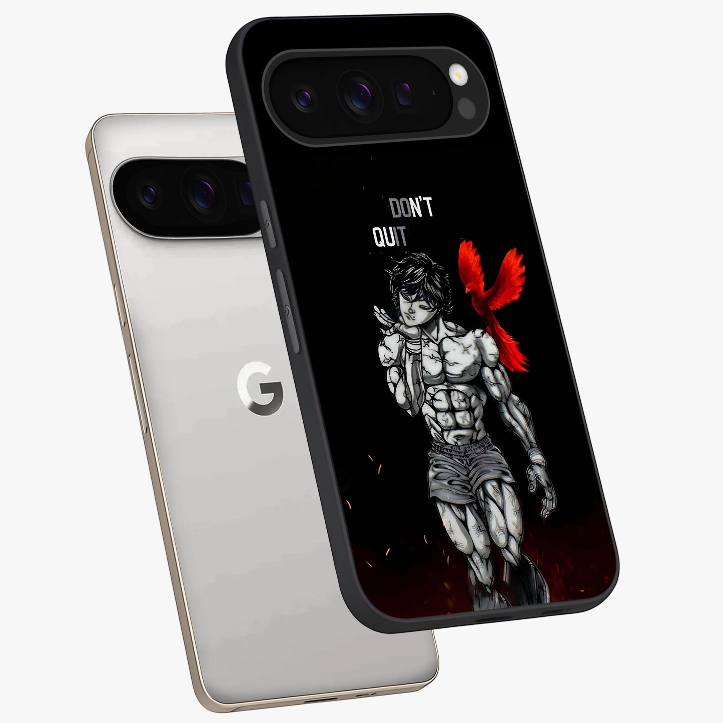 Rise Beyond Limits Glass Case displayed in angled mockup highlighting inspiring message design with modern aesthetic style.