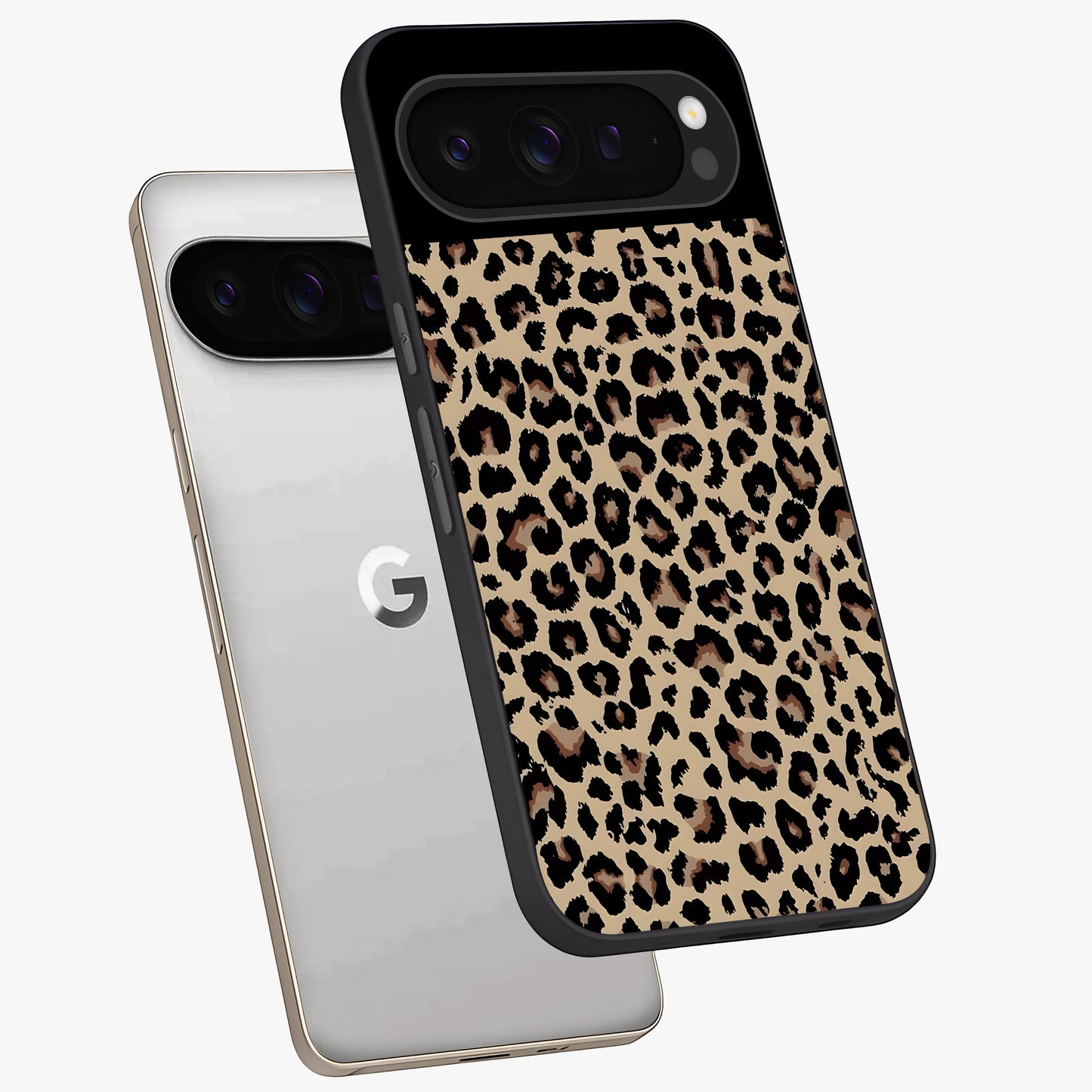 Savage Chic Pattern Glass Case displayed in angled mockup highlighting bold fashion inspired design with chic aesthetic.