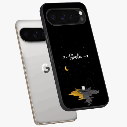Silent Night Row Glass Case displayed in angled mockup highlighting peaceful evening design with dreamy night aesthetic.