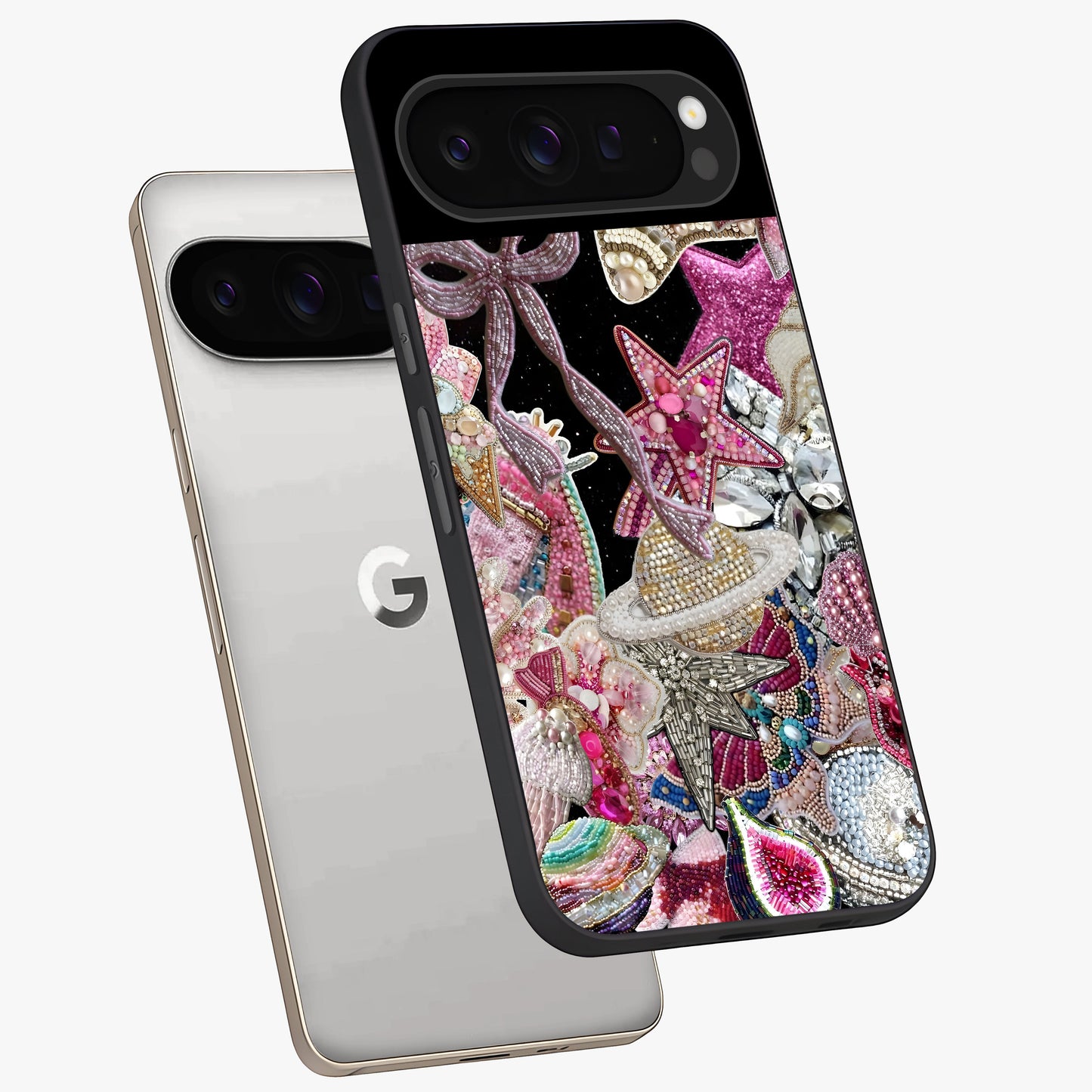 Starlit Jewel Dream Glass Case displayed in angled mockup highlighting glowing celestial jewel design with dreamy aesthetic.