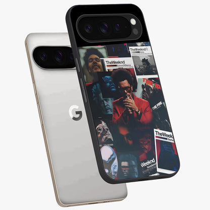 The Weeknd Glass Case displayed in angled mockup highlighting stylish pop culture inspired design with modern aesthetic.