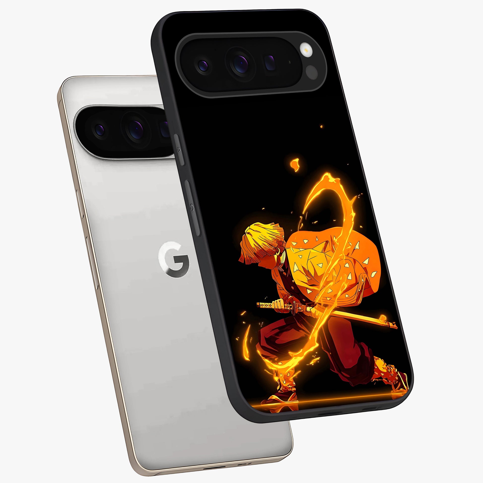 Thunder Flame Execution Glass Case displayed in angled mockup highlighting dramatic fire themed design with intense fantasy aesthetic.