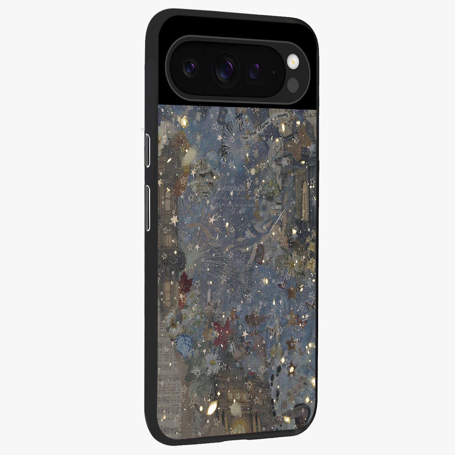 Aesthetic Astrolophia Glass Case upright view showcasing soft aesthetic theme with stylish modern look.