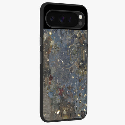 Aesthetic Astrolophia Glass Case upright view showcasing soft aesthetic theme with stylish modern look.