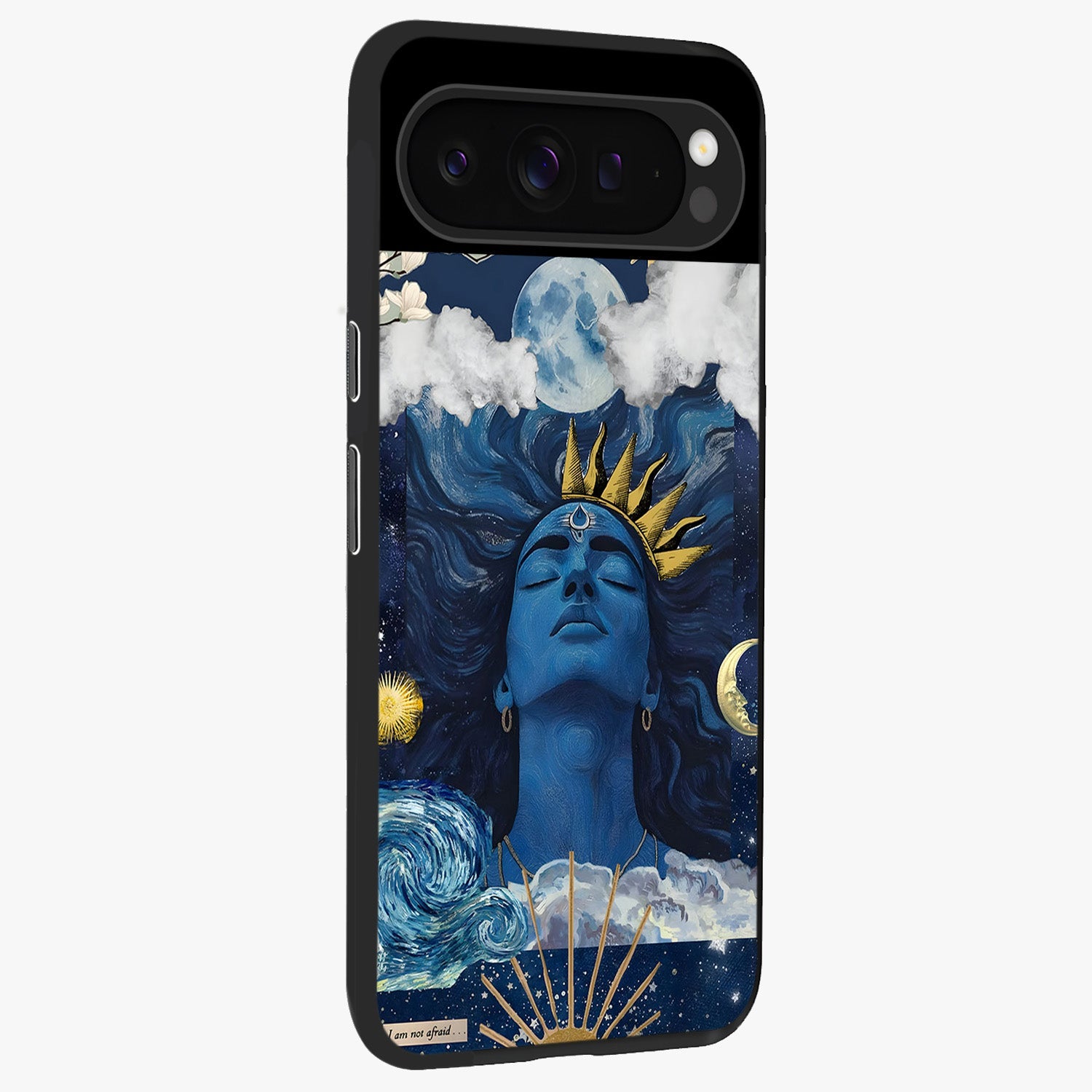 Aesthetic Lord Shiva Glass Case upright view showcasing powerful Lord Shiva artwork with devotional theme.