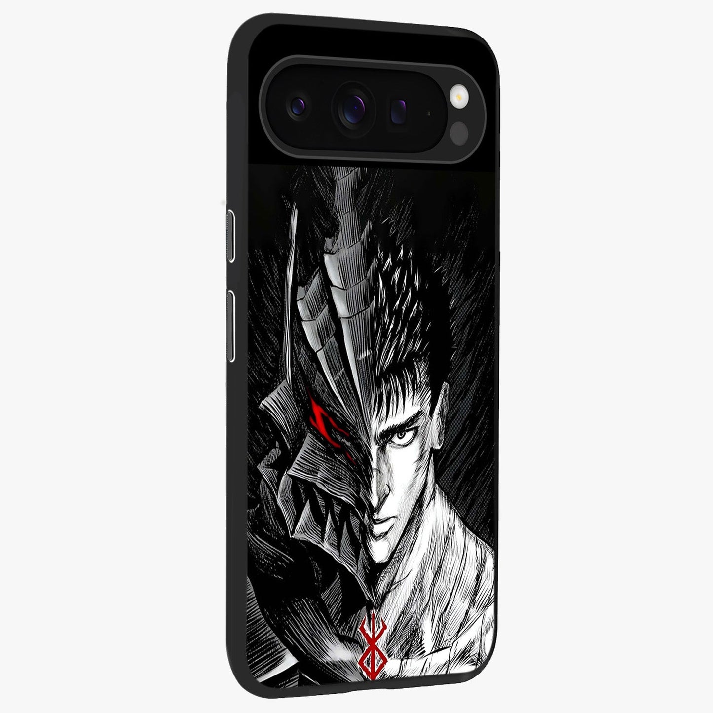 Berserker Blood Oath Glass Case upright view showcasing intense warrior aesthetic with dramatic artistic style.