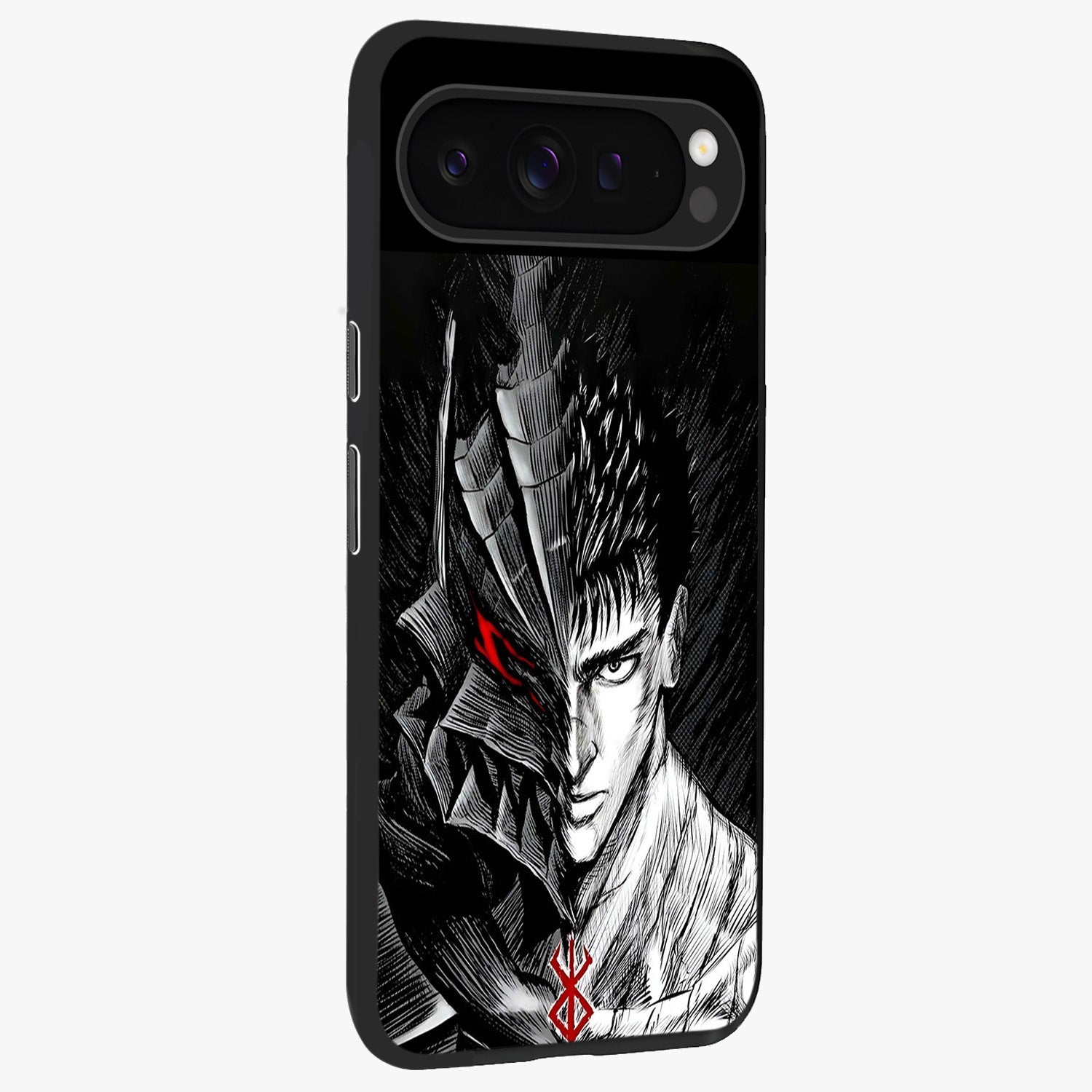 Berserker Blood Oath Glass Case upright view showcasing intense warrior aesthetic with dramatic artistic style.