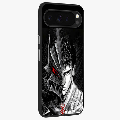 Berserker Blood Oath Glass Case upright view showcasing intense warrior aesthetic with dramatic artistic style.