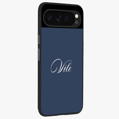 Blue Vintage Floral Pattern Glass Case displayed in angled mockup highlighting classic blue floral pattern and retro aesthetic design.