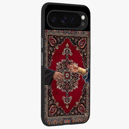 Royal Touch Reach Glass Case upright view showcasing stylish royal inspired artwork with graceful theme.