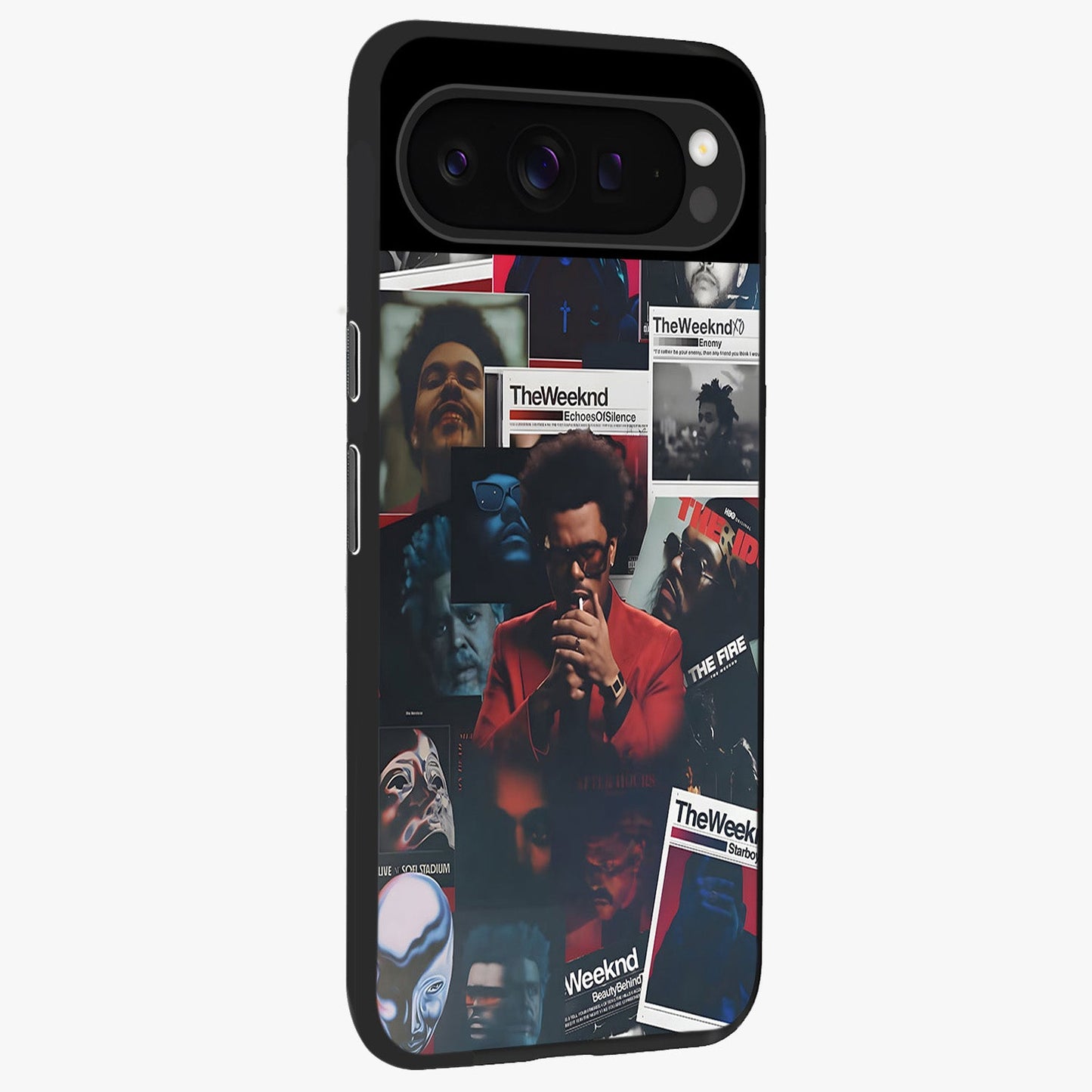 The Weeknd Glass Case upright view showcasing bold music themed artwork with contemporary artistic style.