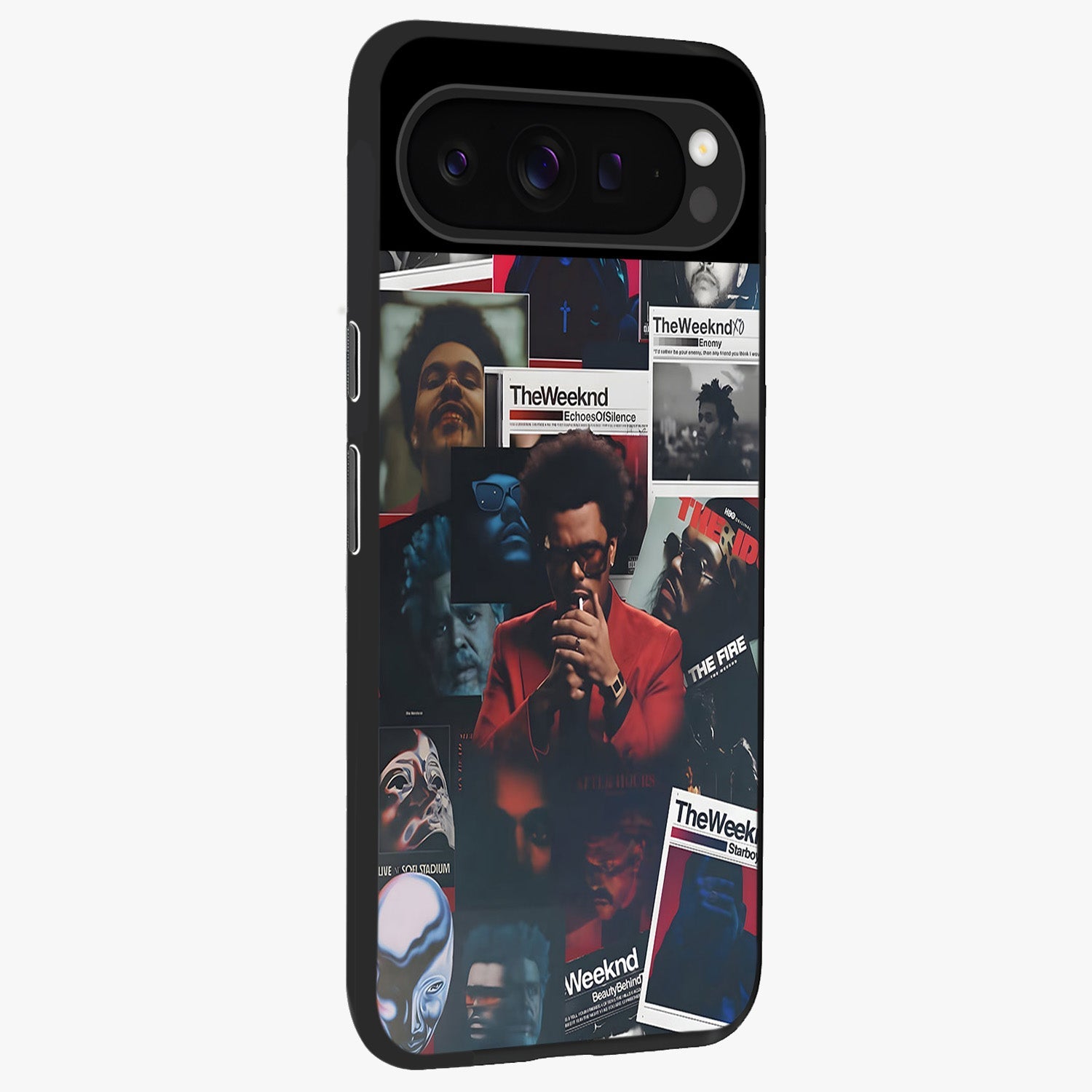 The Weeknd Glass Case upright view showcasing bold music themed artwork with contemporary artistic style.