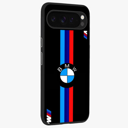 Turbo BMW Beast Glass Case upright view showcasing powerful car artwork with modern motorsport theme.