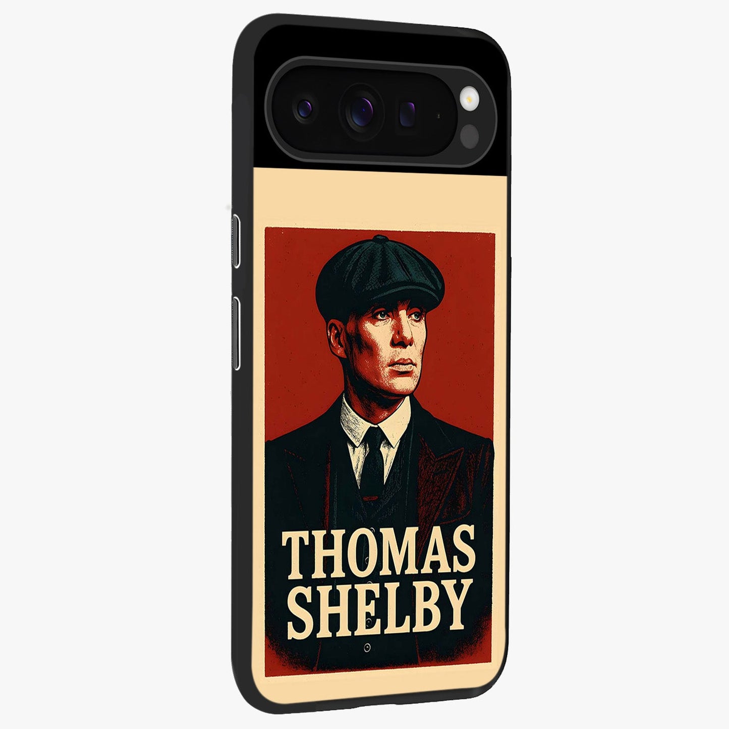 Vintage Mafia Authority Glass Case upright view showcasing dramatic vintage artwork with iconic authority theme.