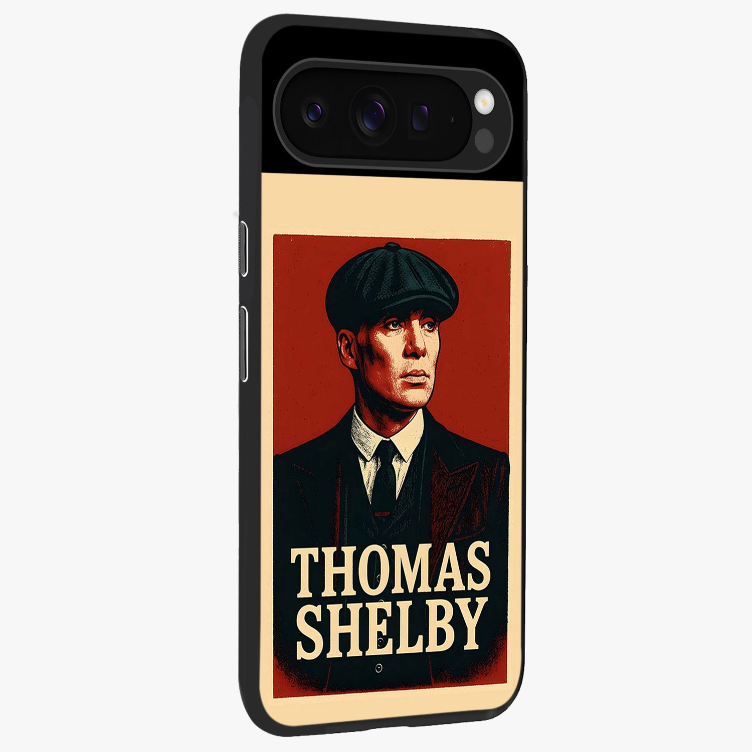 Vintage Mafia Authority Glass Case upright view showcasing dramatic vintage artwork with iconic authority theme.
