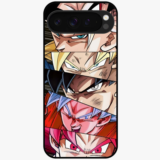 Anime Character Glass Case showing flat back view with vibrant anime artwork and glossy glass finish.