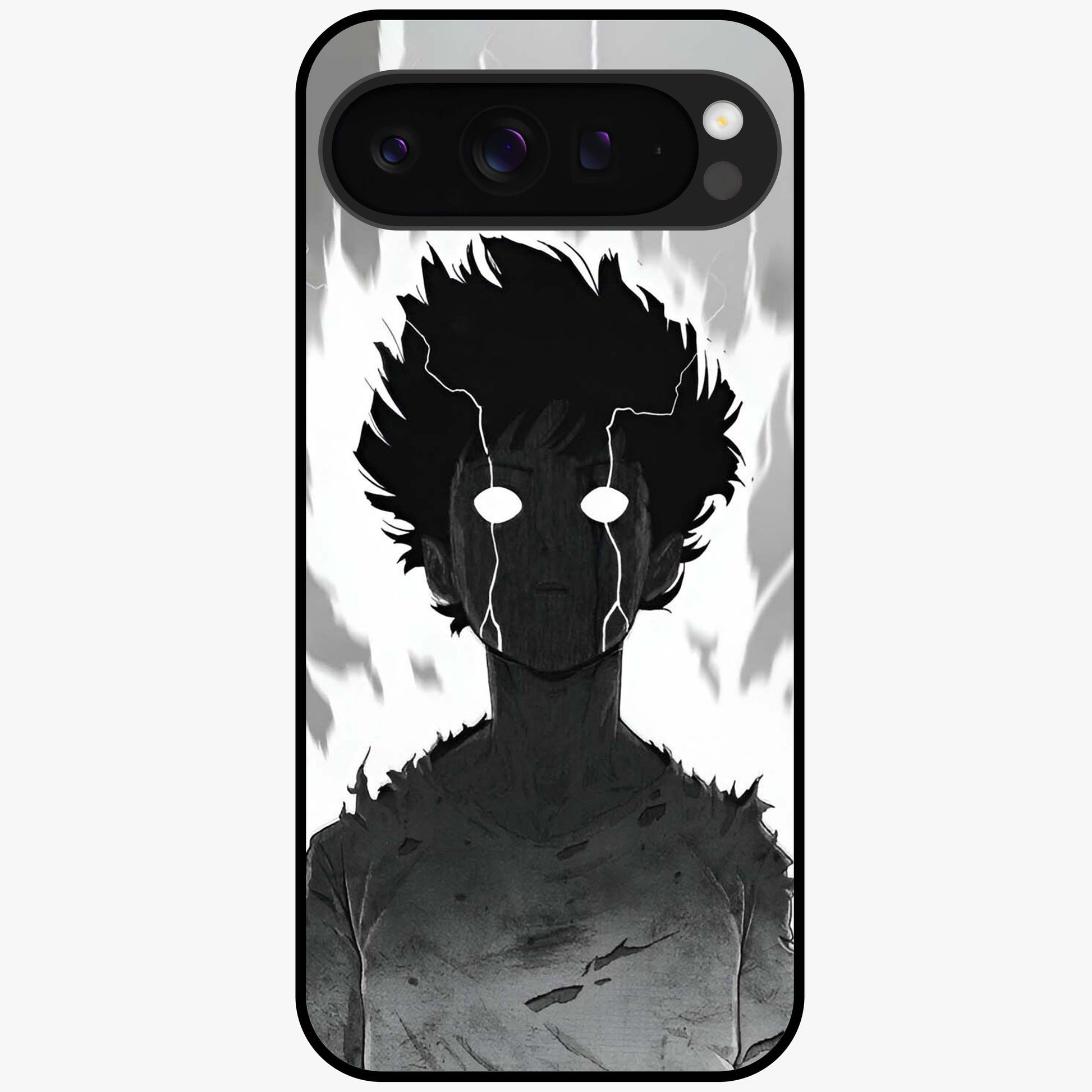 Awakened Inner Rage Glass Case showing flat back view with intense artistic artwork and glossy glass finish.
