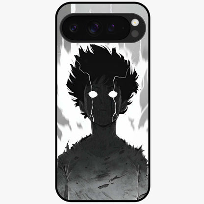 Awakened Inner Rage Glass Case showing flat back view with intense artistic artwork and glossy glass finish.