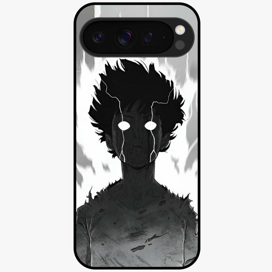 Awakened Inner Rage Glass Case showing flat back view with intense artistic artwork and glossy glass finish.