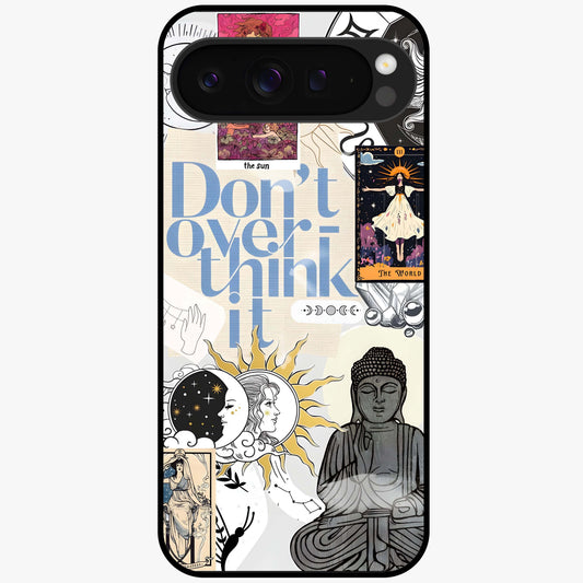 Ethereal Thoughts Glass Case showing flat back view with dreamy artistic artwork and glossy glass finish.