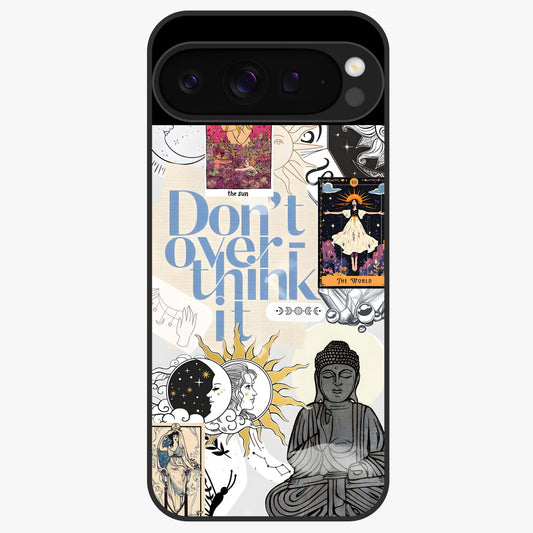 Ethereal Thoughts Glass Case showing flat back view with dreamy artistic artwork and glossy glass finish.