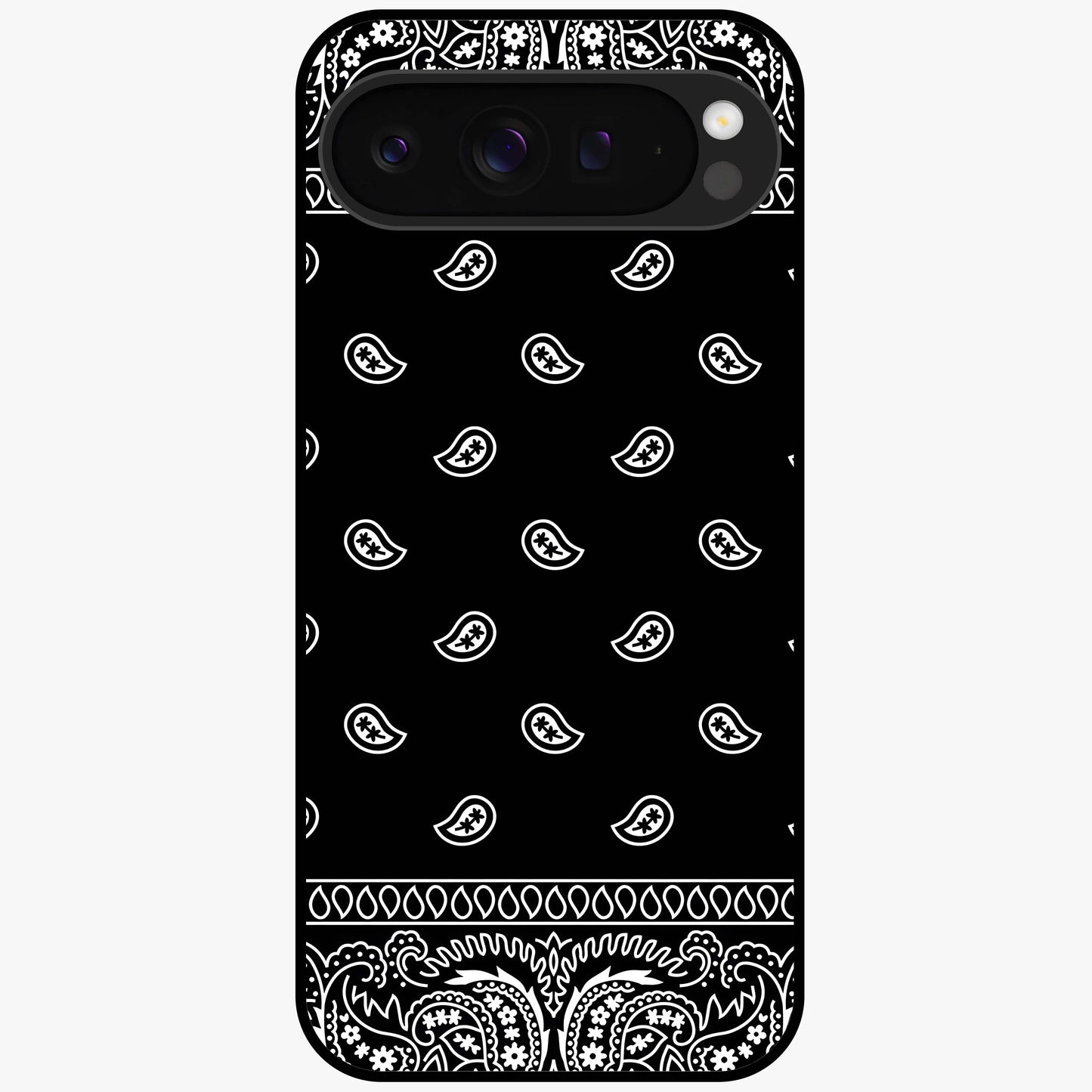 Retro Rebel Threads Glass Case showing flat back view with vintage street style artwork and glossy glass finish.