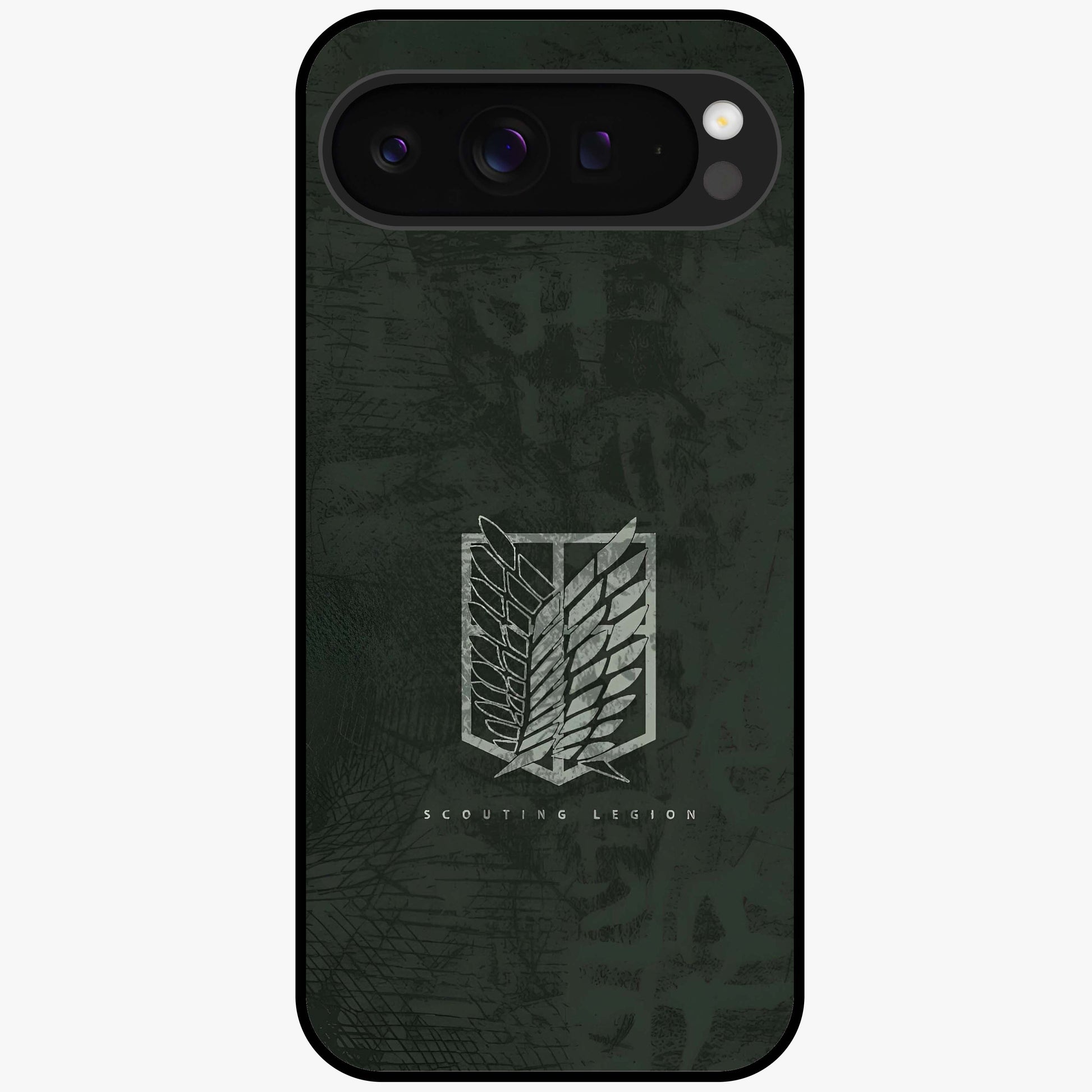 Wings Of Freedom Glass Case showing flat back view with symbolic wings artwork and glossy glass finish.